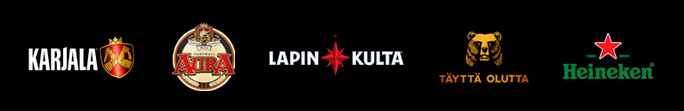 Janon sammuttaa kaikki suosikki merkit. Karjala, Aura, Lapin Kulta, Karhu, Heineken.